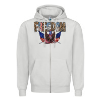 Dove Grey freedom Zipper Hoodie - RacoonDesign