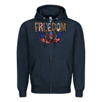 Navy freedom Zipper Hoodie - RacoonDesign