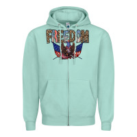 Seafoam freedom Zipper Hoodie - RacoonDesign