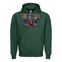 Sports Green freedom Zipper Hoodie - RacoonDesign