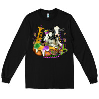 Black holstein mardi gras Long Sleeve Tee - OliviaCreatesArt