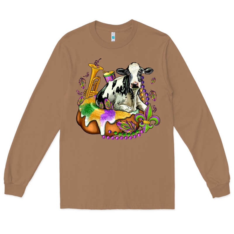 Holstein Mardi Gras Long Sleeve Tee by OliviaCreatesArt | Teevron