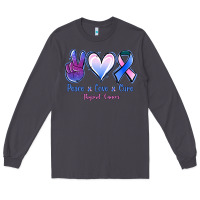 Smoke Peace Love Cure Thyroid Cancer Long Sleeve Tee - Jasminsmagicworld