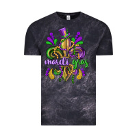 Cloud Black mardi gras fleur de lis Vintage Tee - CowGirlArtShop