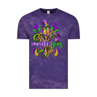 Cloud Purple mardi gras fleur de lis Vintage Tee - CowGirlArtShop