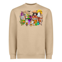 Mushroom Halloween Western Boo Coffee Cups Heavyweight Sweatshirt - CowhideDigitalArt