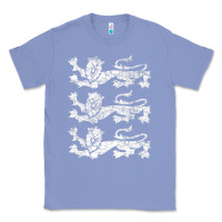 Colony Blue Retro Three England Lions Vintage Souvenir Classic Tee - trangStudio
