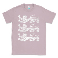 Lilac Retro Three England Lions Vintage Souvenir Classic Tee - trangStudio