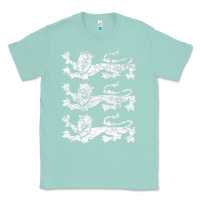 Seafoam Retro Three England Lions Vintage Souvenir Classic Tee - trangStudio