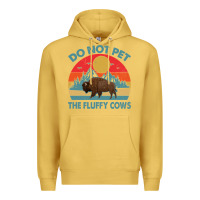 Antique Gold Do Not Pet The Fluffy Cows Vintage Premium Hoodie - trangStudio
