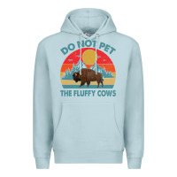 Blue Mist Do Not Pet The Fluffy Cows Vintage Premium Hoodie - trangStudio