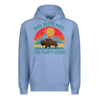 Colony Blue Do Not Pet The Fluffy Cows Vintage Premium Hoodie - trangStudio