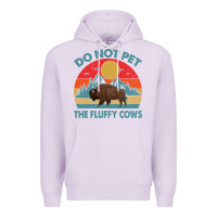 Lilac Do Not Pet The Fluffy Cows Vintage Premium Hoodie - trangStudio