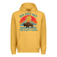 Mustard Do Not Pet The Fluffy Cows Vintage Premium Hoodie - trangStudio