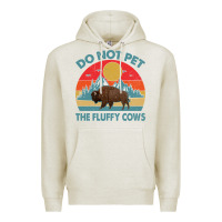 Oatmeal Heather Do Not Pet The Fluffy Cows Vintage Premium Hoodie - trangStudio