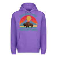 Purple Do Not Pet The Fluffy Cows Vintage Premium Hoodie - trangStudio