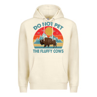 Sandshell Do Not Pet The Fluffy Cows Vintage Premium Hoodie - trangStudio