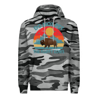 Slate Camo Do Not Pet The Fluffy Cows Vintage Premium Hoodie - trangStudio
