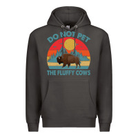 Smoke Do Not Pet The Fluffy Cows Vintage Premium Hoodie - trangStudio
