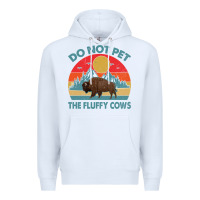 White Do Not Pet The Fluffy Cows Vintage Premium Hoodie - trangStudio