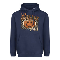 Navy it's game day y'all football smiley face Heavyweight Hoodie - BarkalooDesign