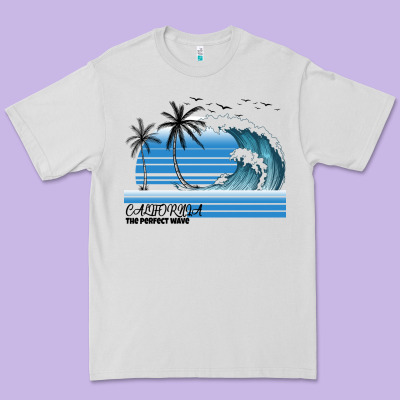 California The Perfect Wave Premium Tee Designed By Bettercallsaul