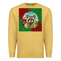 Antique Gold christmas raccoon Premium Sweatshirt - BarkalooDesign