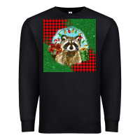 Black christmas raccoon Premium Sweatshirt - BarkalooDesign