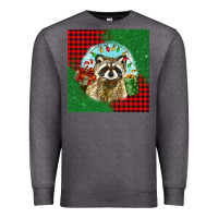 Charcoal Heather christmas raccoon Premium Sweatshirt - BarkalooDesign