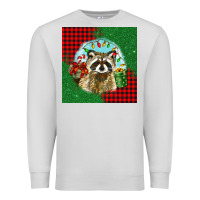 Dove Grey christmas raccoon Premium Sweatshirt - BarkalooDesign