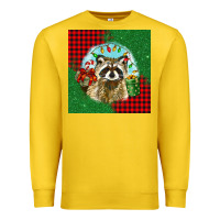 Lemon christmas raccoon Premium Sweatshirt - BarkalooDesign