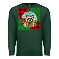Sports Green christmas raccoon Premium Sweatshirt - BarkalooDesign
