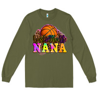 Army Green basketball nana Long Sleeve Tee - OliviaCreatesArt