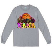 Heather Grey basketball nana Long Sleeve Tee - OliviaCreatesArt