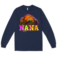 Navy basketball nana Long Sleeve Tee - OliviaCreatesArt
