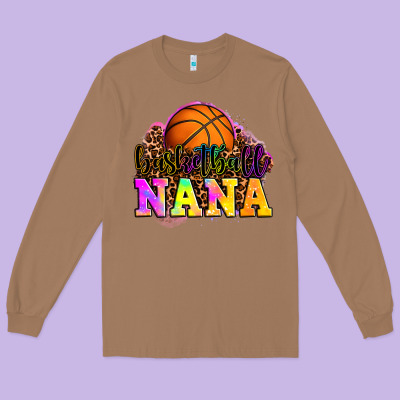 Basketball Nana Long Sleeve Tee Designed By Oliviacreatesart