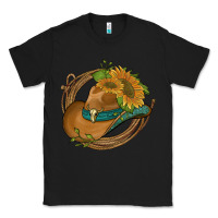 Black western hat with sunflowers and rope Classic Tee - Artiststas