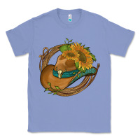 Colony Blue western hat with sunflowers and rope Classic Tee - Artiststas