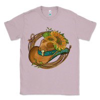 Lilac western hat with sunflowers and rope Classic Tee - Artiststas