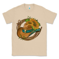 Mushroom western hat with sunflowers and rope Classic Tee - Artiststas