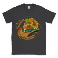 Smoke western hat with sunflowers and rope Classic Tee - Artiststas