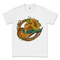 White western hat with sunflowers and rope Classic Tee - Artiststas
