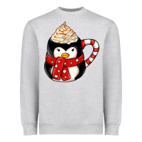 Heather Grey coffee cups animal Heavyweight Sweatshirt - CowhideDigitalArt