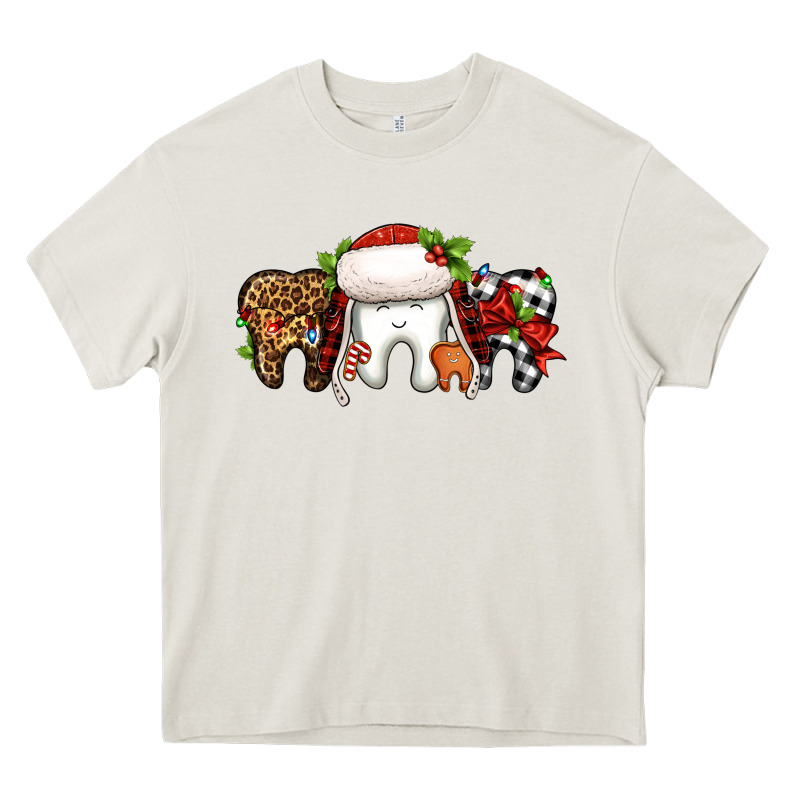 Christmas Teeth Dentist Heavy Core Tee by Jasminsmagicworld | Teevron