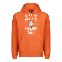 Carrot Just A Girl Who Loves Chickens And Dogs Gift Women Premium Hoodie - trangStudio