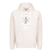Pale Pink Just A Girl Who Loves Chickens And Dogs Gift Women Premium Hoodie - trangStudio
