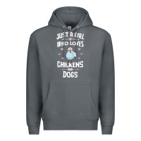 Rock Just A Girl Who Loves Chickens And Dogs Gift Women Premium Hoodie - trangStudio