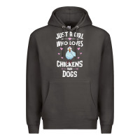 Smoke Just A Girl Who Loves Chickens And Dogs Gift Women Premium Hoodie - trangStudio
