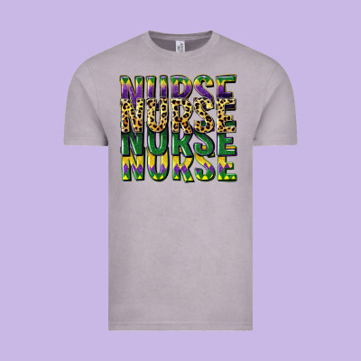 Nurse Mardi Gras Vintage Tee Designed By Cowgirlartshop