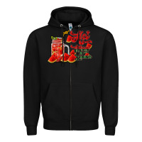 Black hot mom summer watermelon Zipper Hoodie - RacoonDesign